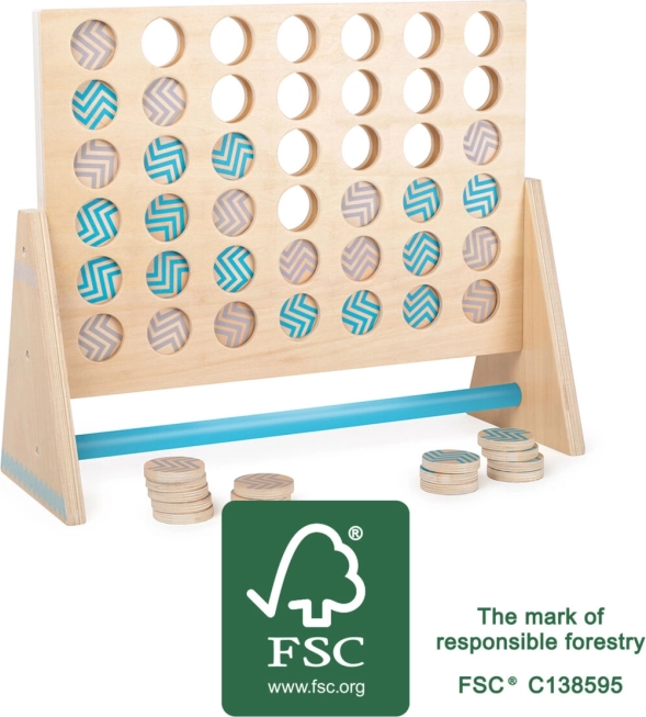 Dřevěná hra Čtyři v řadě XXL