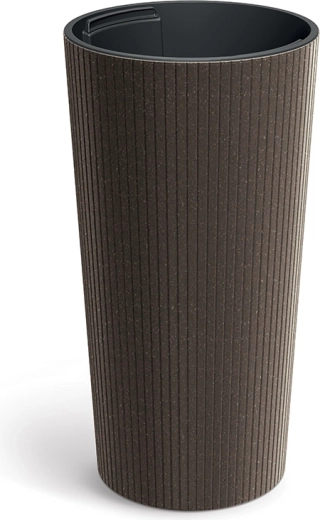 Květináč Lamia Slim Eco Wood 25 cm káva