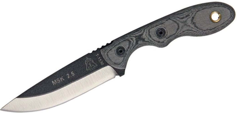 Tops Knives Mini scandi nůž na krk s rukojetí z černé micarty