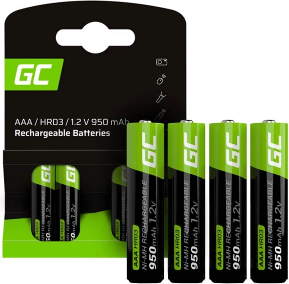 Nabíjecí baterie AAA GREEN CELL 950 mAh (4 ks)