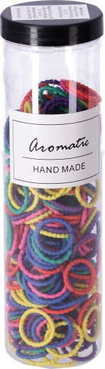 Sada elastických gumiček do vlasů 300 ks – pastelový mix, typ IV