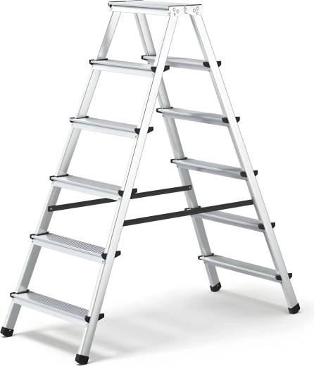 hliníkové oboustranné schůdky 2×6 pro domácnost