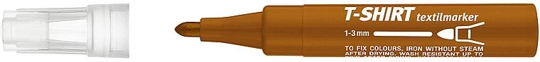 Popisovač na textil hnědý s kulatým hrotem 1–3 mm
