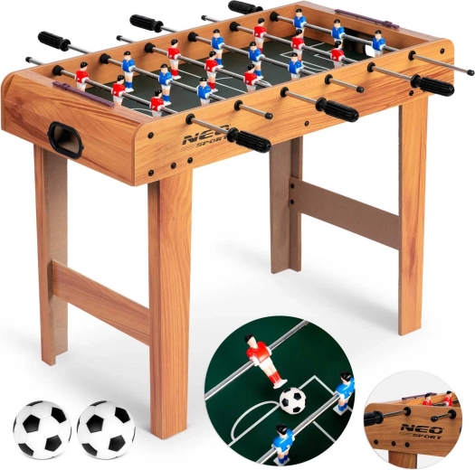 Stolní fotbálek NEO SPORT dřevěný 70 × 37 × 62 cm