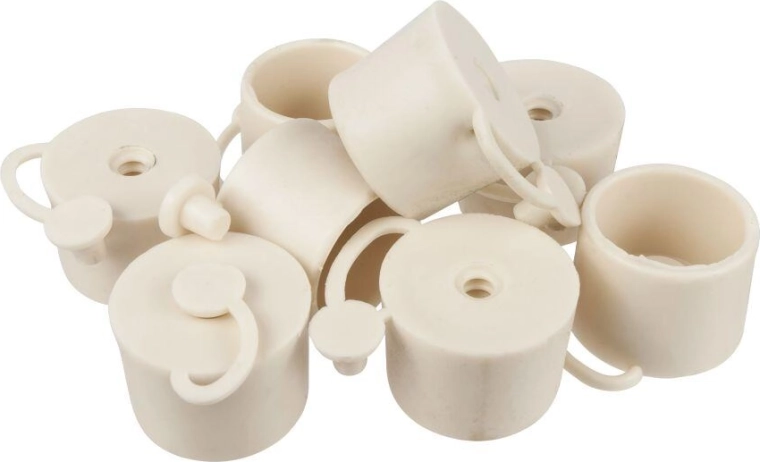 Kvasná zátka s uzávěrem, 43 × 40 mm, bílá