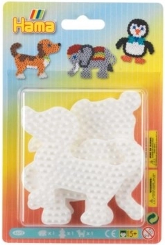 Podložky pro zažehlovací korálky Hama - Slon, Tučňák a Pejsek