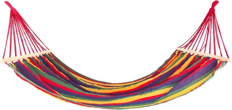 Závěsné houpací lehátko 200 × 150 cm, červené