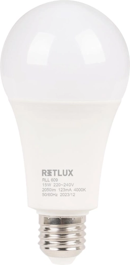 LED žárovka Retlux A70 E27 15 W studená bílá