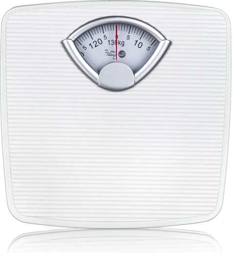 mechanická osobní váha 130 kg v bílé barvě PU-07