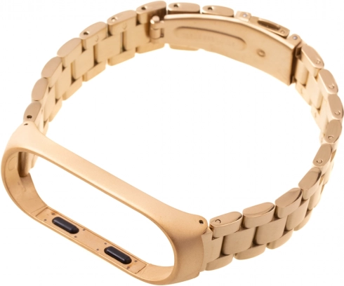 Kovový řemínek pro XIAOMI MI BAND 3/4 – zlatý