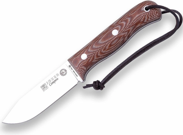 Joker Campero venkovní nůž 10,5 cm, micarta, kožené pouzdro