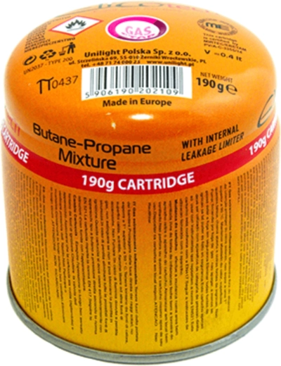 Plnitelná plynová kartuše 190 g (butan‑propan)