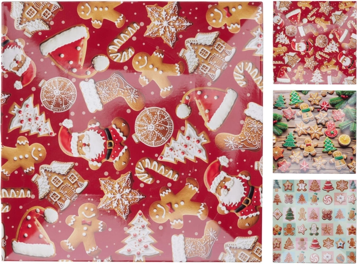 Vánoční čtvercový podnos 30 × 30 cm z plastu, mix dekorů