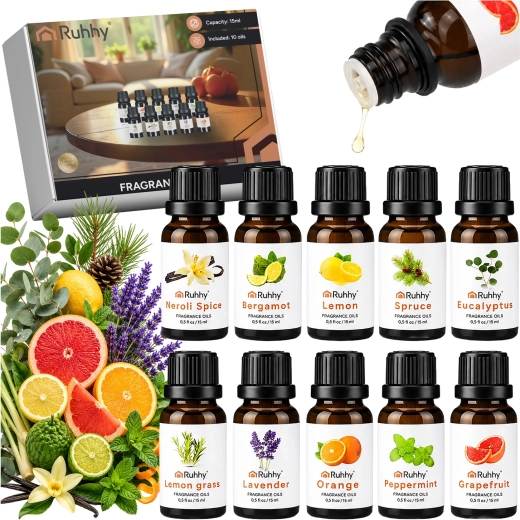 Sada vonných olejů RUHHY 10 × 15 ml - 10 ks
