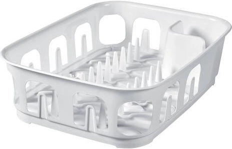 Odkapávač na nádobí obdélníkový 39 × 29 × 10 cm, bílý plast