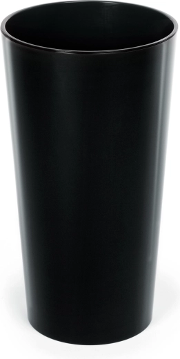 Květináč Lilia 30 cm s vložkou, černý lesklý