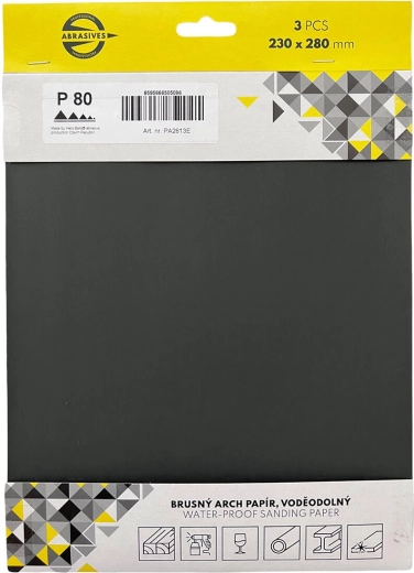 Voděodolný brusný papír pod vodu, zrnitost 120, 230 × 280 mm (3 ks)