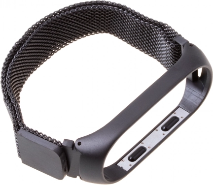 Kovový magnetický řemínek pro Xiaomi Mi Band 3/4 – černý