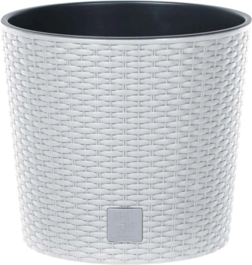 Květináč Rato Round s vkladem 25 cm bílý