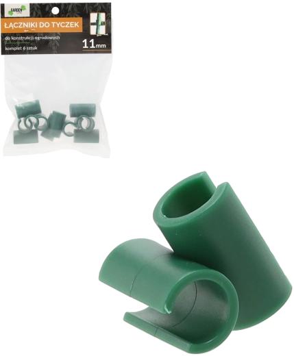 Sada 6 T‑spojek pro zahradní tyče 11 mm