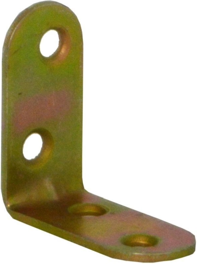 Úhelník s prolisem 40×18×2 mm, žlutý pozink, balení 20 ks