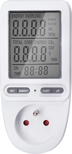 Solight digitální měřič spotřeby elektrické energie s velkým displejem