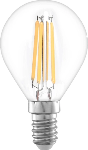 Retlux LED filamentová žárovka G45 E14 5 W teplá bílá