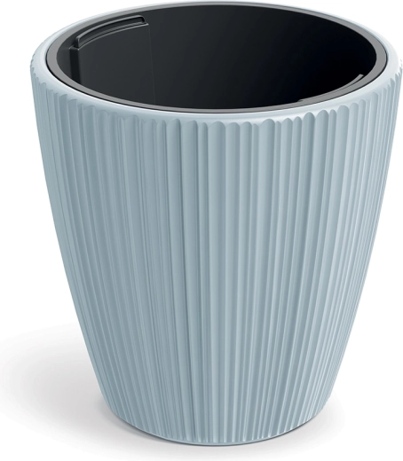 Květináč ORO s vkladem, světle šedý, průměr 19,9 cm