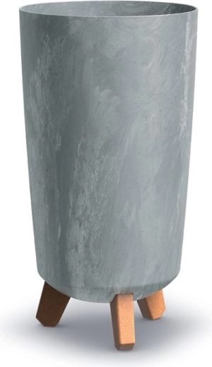 květináč slim s betonovým efektem 19,5 cm, šedý