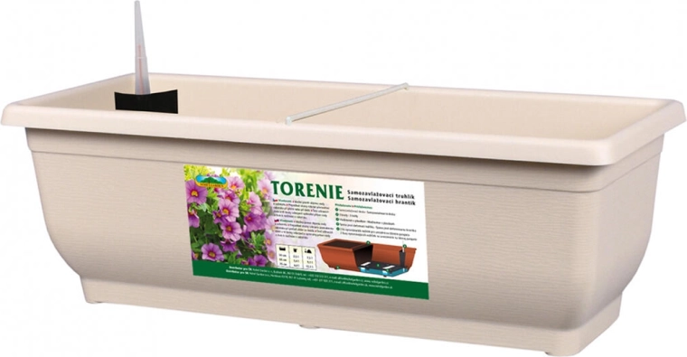 Samozavlažovací truhlík TORENIE Modern 60 cm světle hnědý