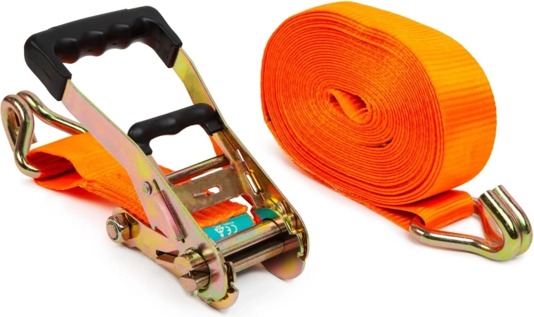 Upevňovací popruh s ráčnou 10 m x 50 mm, nosnost 2500 kg