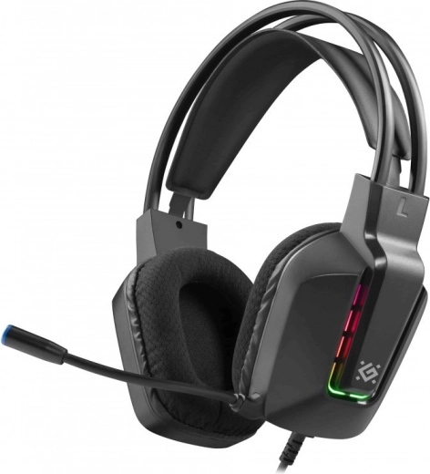 Náhlavní sluchátka s mikrofonem Gothic – černá