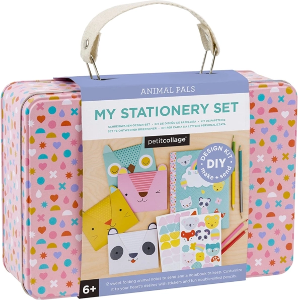 Petit Collage kreativní kufřík – dopisní souprava se zvířátky