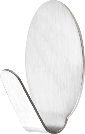 Samolepicí oválné háčky z nerezu, malé, 8 ks