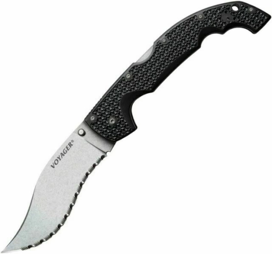 Skládací nůž Cold Steel Extra Large Voyager Vaquero Serrated, černý