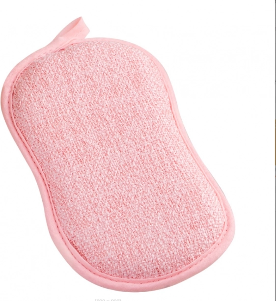 Dvoustranná kuchyňská čistící houbička – růžová