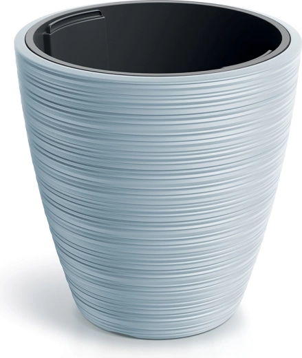 Květináč Vena round s vkladem 19,8 cm světle šedý
