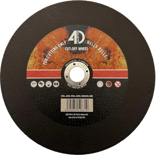 Řezný kotouč na ocel a nerez 230 × 2,5 × 22,2 mm