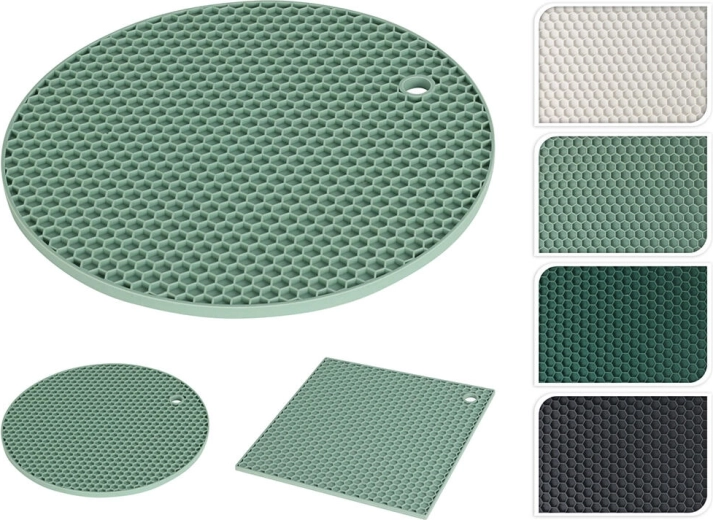 Silikonová podložka pod hrnec – mix tvarů a barev