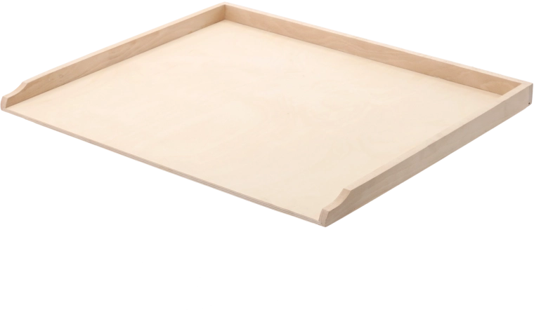 Dřevěná kuchyňská stolnice 61 × 51 cm se zvýšenými okraji