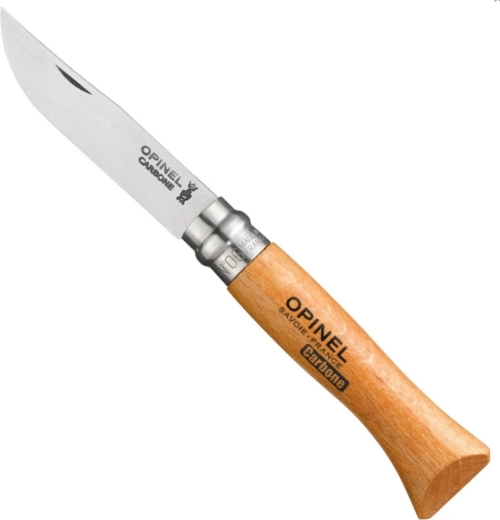 Opinel N°06 karbonový kapesní nůž 7,2 cm, bukové dřevo