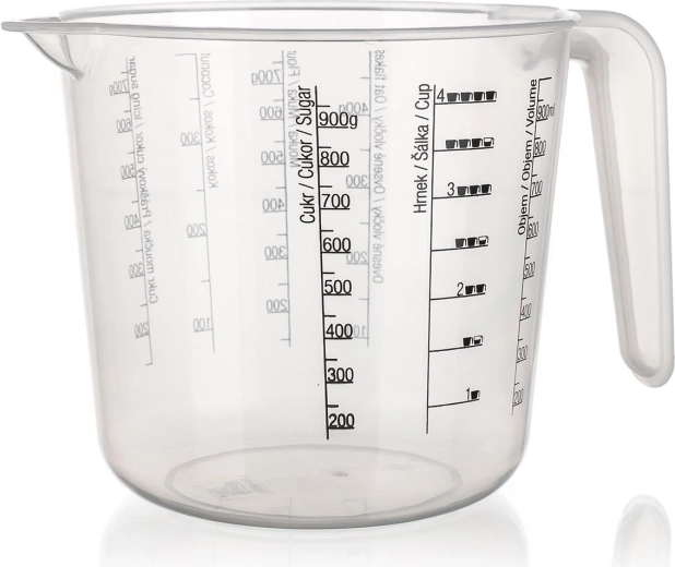 Plastová odměrka 1 l s potiskem CULINARIA