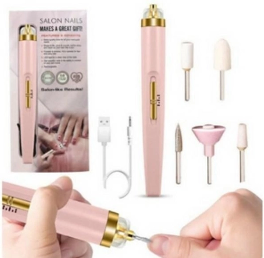 Elektrická frézka na nehty 5 v 1, růžová