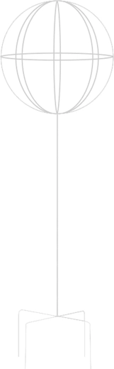 Kovová opora pro popínavé rostliny a růže 50 × 10 cm – bílá