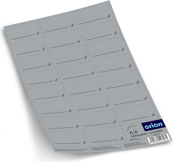 Samolepicí šedé štítky na koření, 23 ks