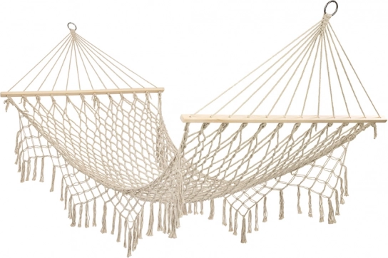 Houpací síť Boho s třásněmi na zahradu