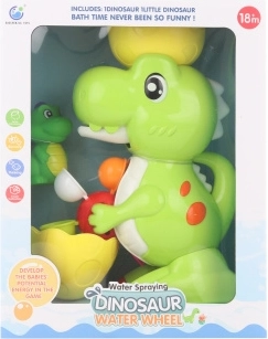 Plastový vodní mlýnek dinosaurus s přísavkami pro koupel