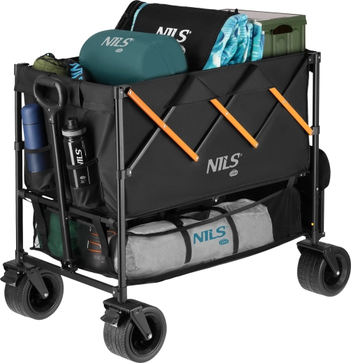Kempingový vozík NILS Camp nc2607 xxl 160 l černo-oranžový
