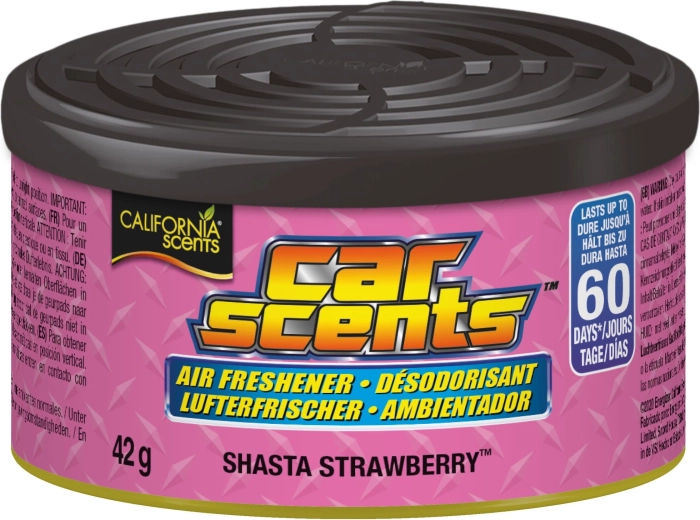 California Scents Shasta Strawberry – vůně do auta v plechovce