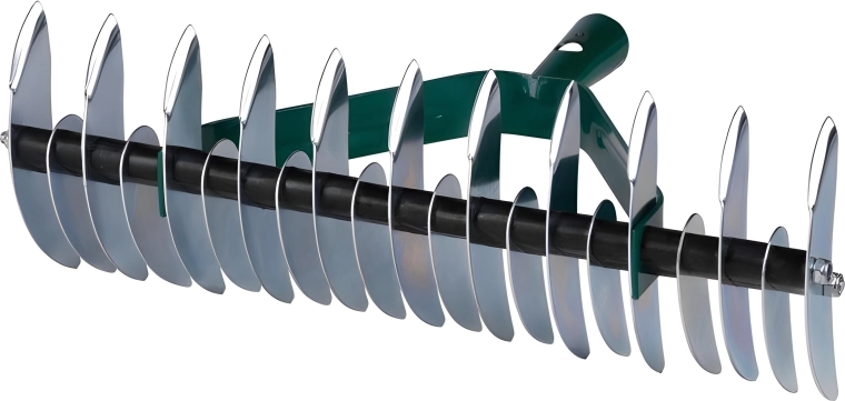 Provzdušňovací kovové hrábě bez násady